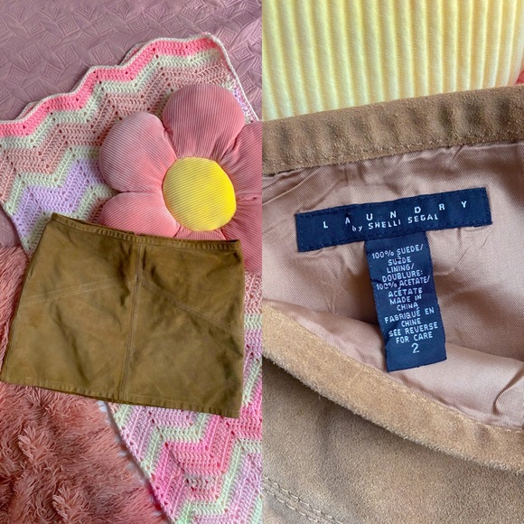 Tan Suede Mini Skirt 💛 - Picture 5 of 5